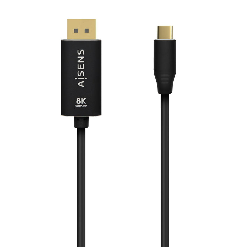 Aisens Cable Aluminium USB-C a DisplayPort 8K@60HZ - USB-C/M-dp/M - 1.80M - Black