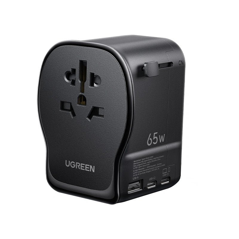 UGREEN S550 Travel Adapter Universal GaN 65W With Typ B (usa) Typ And F (eu) Typ G (grobritannien) Typ I (aust