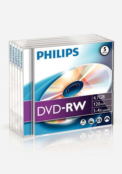 Philips Dvd-rw 4,7GB 5PCS Jewel Case 4X Foil — image 1
