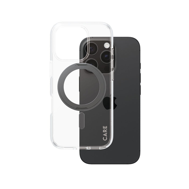 Panzerglass Care™ By ® Case Transparent W. Black Kickstand & Magsafe Iphone 16 Pro Case For Apple - Iphone 16