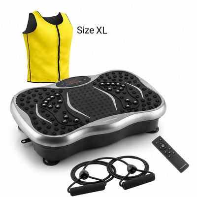 Vibration Platform Pack with Speaker, Elastic Bands, Remote Control and Sauna Vest Man XL InnovaGoods
