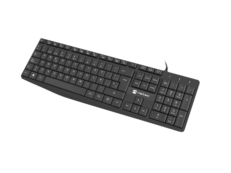 Natec Keyboard Spanish Nautilus Slim Black