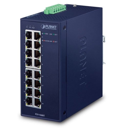 Planet IGS-1600T Switch No Administrado L2 Gigabit Ethernet (10/100/1000) Blue