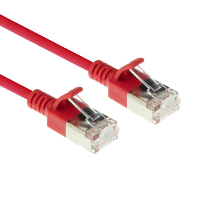 Red 10 Meter Lszh U FTP CAT.6A Datacenter Slimline Patch Cable Snagless With RJ45 Connectors — image 1