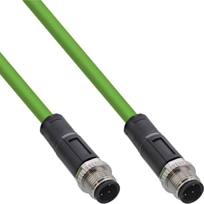 Inline® Industrial Network Cable M12 4-PIN D-coded Male/Male, Pur 2M — image 1