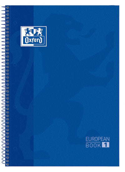 Oxford Libreta Espiral A4 + Blue Cover Extradura 80 Hojas 4 Taladros Cuadricula 5X5 90GR — image 1