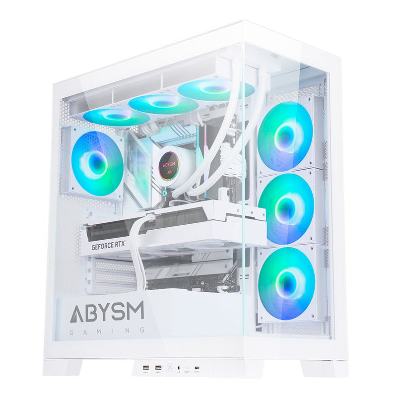Abysm Danube Sava H500 White Box Tower Atx, Itx, microATX - Side And Front Glass Tempered - 3.5 And 2.5 - Usb-