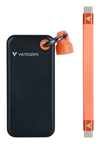 Verbatim SSD 512GB, USB 3.2, Type-c, Pocket, Black/Orange — image 1