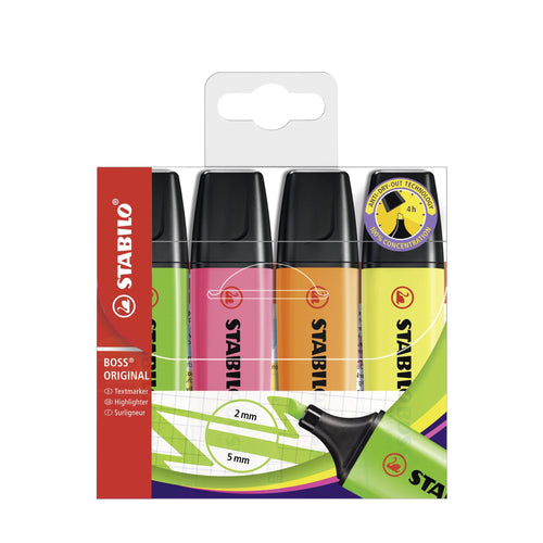 Stabilo Boss Case Marcadores Fluorescentes - Case 4 Colours - Punta Biselada — image 1
