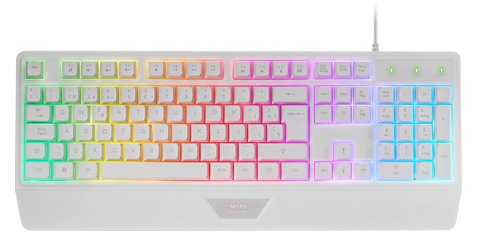 Mars Gaming Keyboard MK124PT H-mech Frgb Rainbow Portuguese Colour White