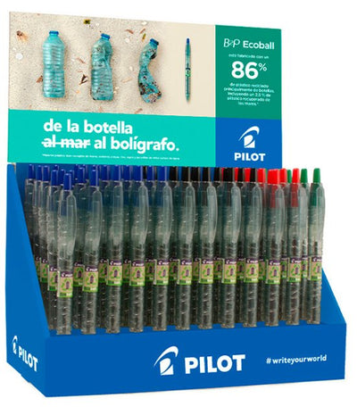 Pilot Expositor 60 Pens Bola Retractiles B2P Ecoball Begreen + 10 B2P Gel Begreen — image 1