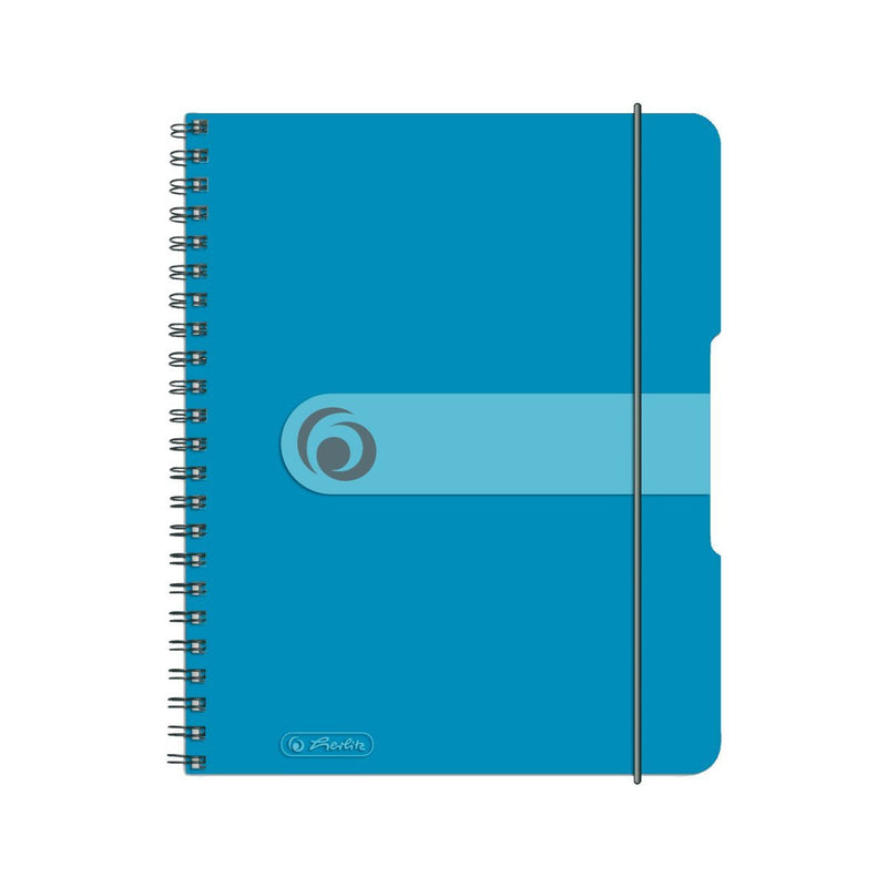 Herlitz 11293800 - Notebook Espiral A5 Pp, 80H, Design Easy Orga To Go, Colour Blue Transparent