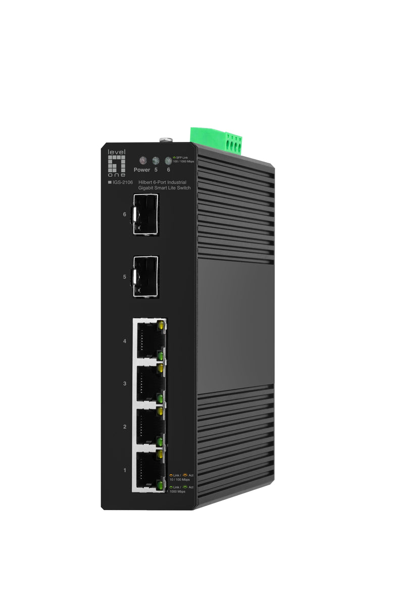 Levelone Switch 6X Ge IGS-2106 2XSFP, 4x RJ45 Black