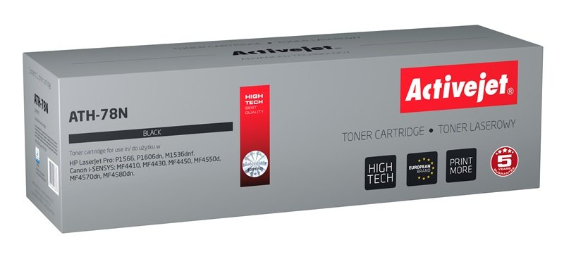 Activejet Toner ATH-78N Spare Part HP 78A CE278A Canon CRG-728 - Supreme - 2500 Páginas - Black