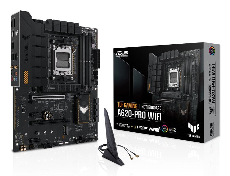 ASUS Tuf Gaming A620-PRO Wi-Fi, AMD A620 Mainboard, Sockel AM5, DDR5