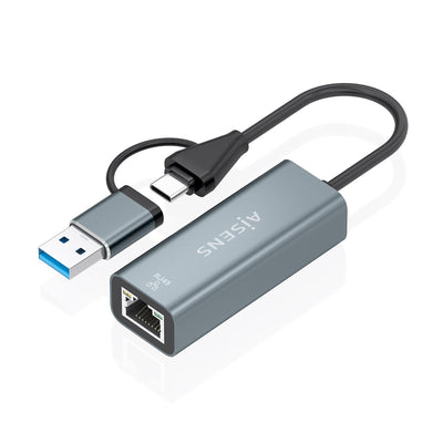 Aisens Adapter USB + USB Type-c 3.2 RJ45 A109-1032 1000Mbps — image 1