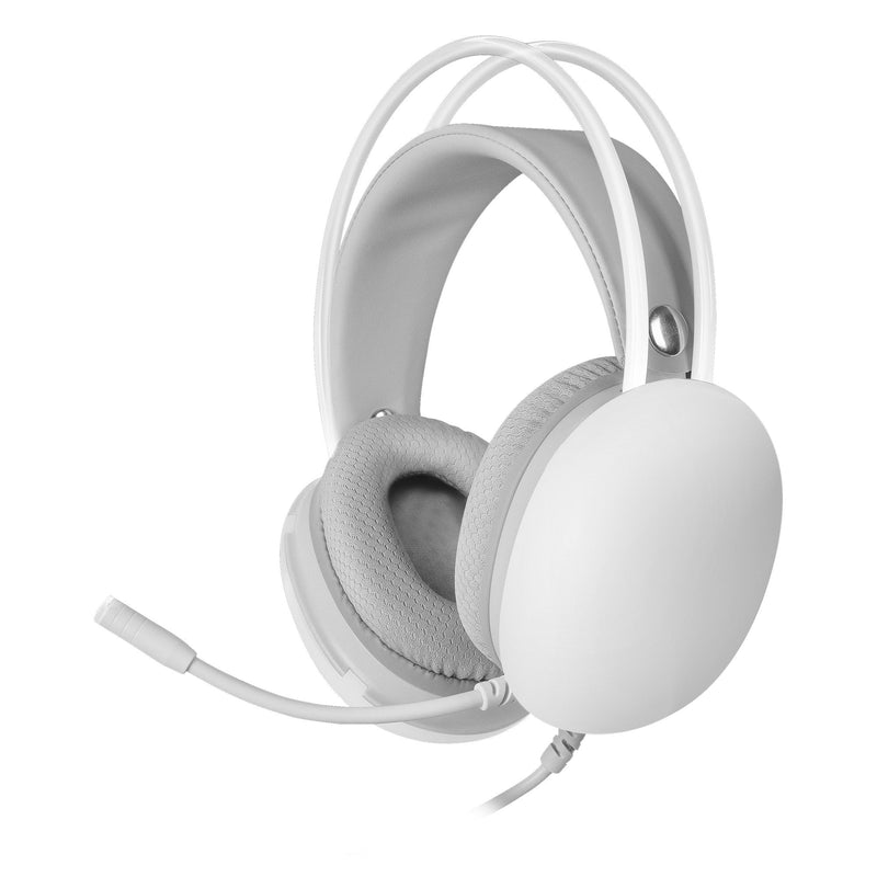 Mars Gaming Headphones Gaming With Microphone Mh-glow Jack 3.5 White