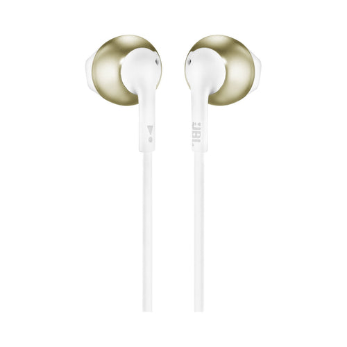Jbl Headphones Intrauditivos 205 With Microphone Jack 3.5 Oro Champán And White — image 1