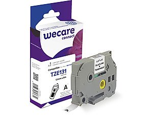 Armor K80017W4 Tape Printer Labels Black Sobre Transparent Tze — image 1