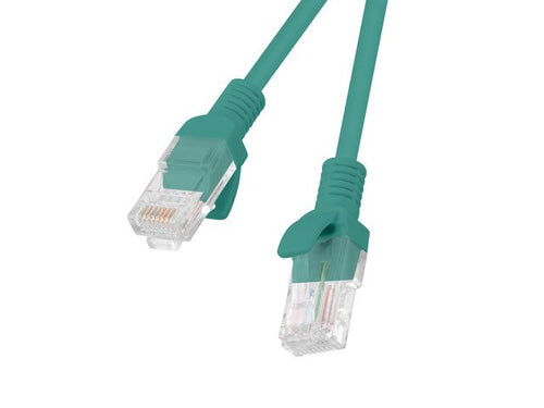 Lanberg Pack 10 Cables Network RJ45 CAT.5E UTP 0.25M Green — image 1