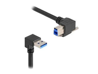 Delock 80481 USB Cable 5Gbps USB Tipo-a Male 90° Inclinado Hacia Abajo a USB Tipo-b Male With Screw 90° Ángulo — image 1