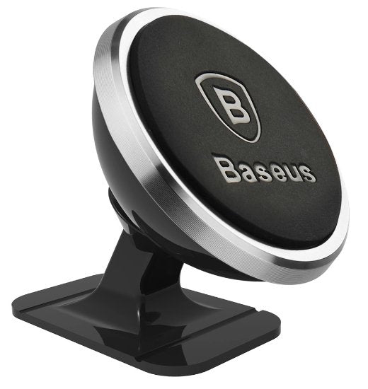 Baseus Car Mount Magnetic Car Dashboard Phone Holder 360 Degree, Silver (SUCX140012)