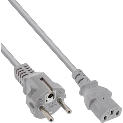 Inline Cable Power , Type F Recto a Connector Iec, 5,0M, Grey — image 1