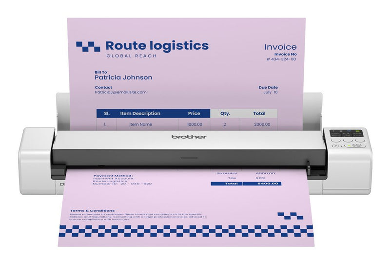 Brother DS-940DW Scanner Mobile A4 Recto-verso, 15PPM, 600X600DPI, Système Chemin U, Wi-Fi, Wi-Fi-direct, USB