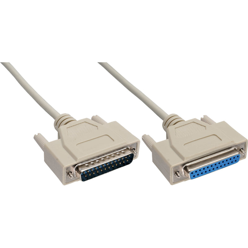 Inline Cable Extensión Serial 25 Pines Male a Female Moldeado Asignado Directo 5M