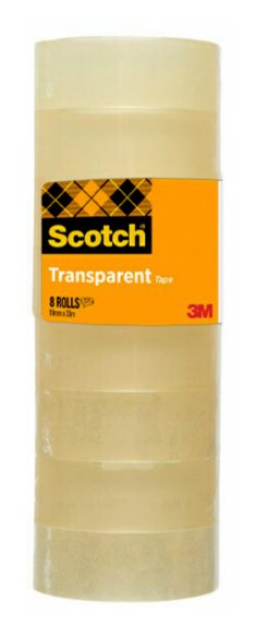 Scotch Tape Transparent 508 19X33M -pack 8 Rolls — image 1