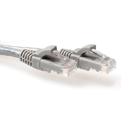 Grey 4 Meter U UTP CAT.6 Patch Cable Snagless With RJ45 Connectors