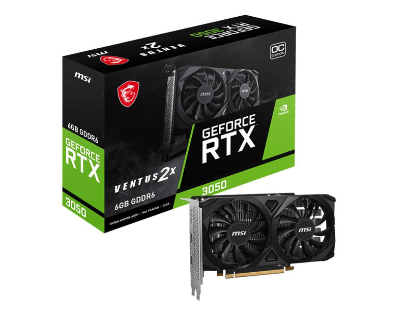 MSI Graphics Card Rtx 3050 Ventus 2X And 6GB Oc