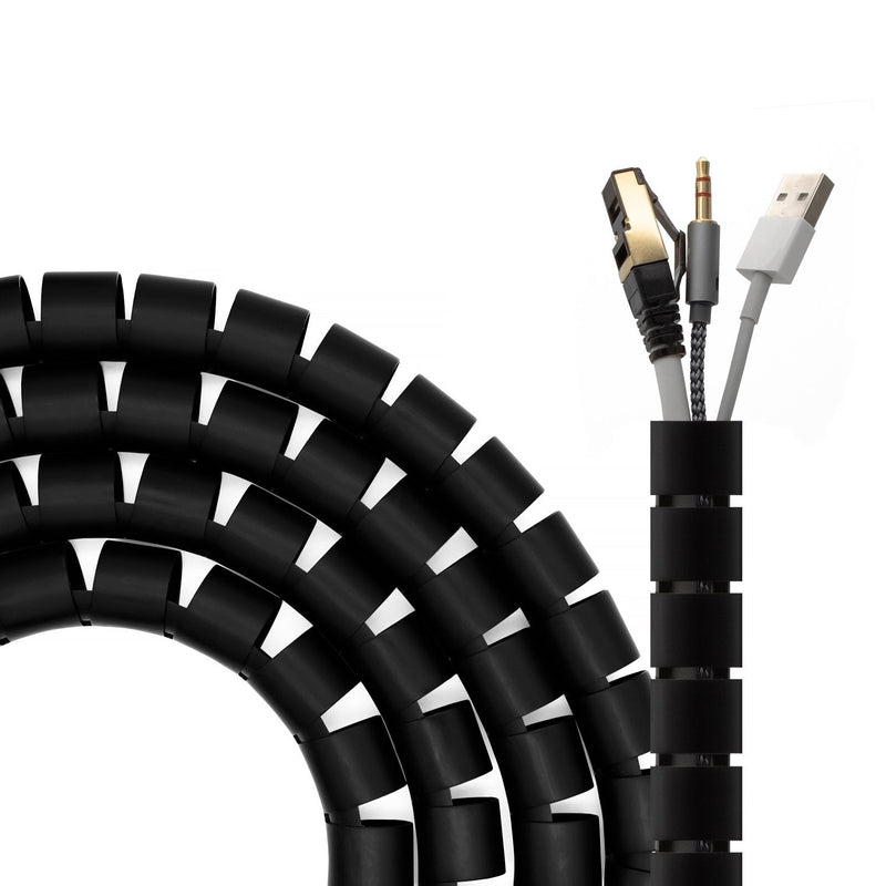 Aisens Organiser Cable Espiral 25MM - 3M - Black
