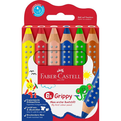 Faber-castell Grippy Pack With 6 Pencils Colours Gruesos Mina XXL Soft - Forma Triangular With Grip - Colours — image 1