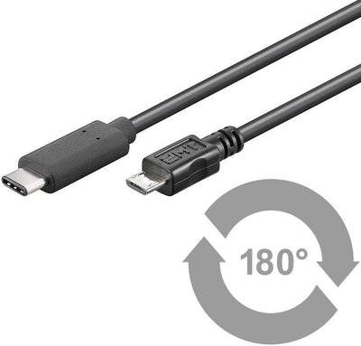 Microconnect USB3.1CAMIB1 USB Cable USB 2.0 1M USB C Micro-usb B Black — image 1