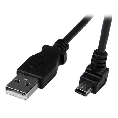 StarTech USB Cable a Mini USB Acodado Angulo Hacia Abajo 2M Negroâ USBAMB2MD — image 1