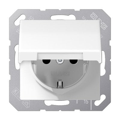 Jung AS1520KLWW Schuko Socket Power M. Cover Abatible — image 1