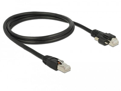 Delock Gige Camera Cable RJ45 Connector Male a RJ45 Connector Male With Screws CAT.6 S FTP 1M — image 1