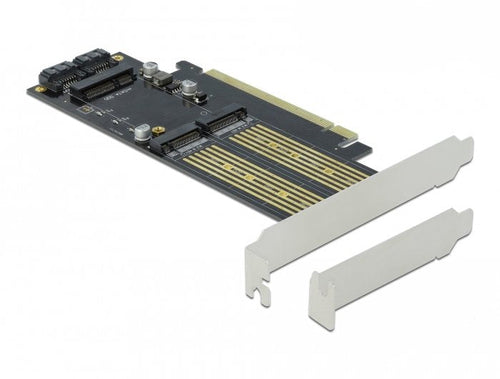 Delock Card Pci Express X16 1 X M.2 Key B + 1 X NVMe M.2 Key M + 1 X Msata - — image 1