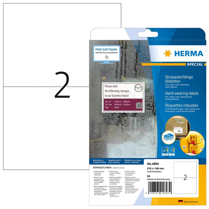 Herma 4693 Label Printer White Label Printer Self-adhesive