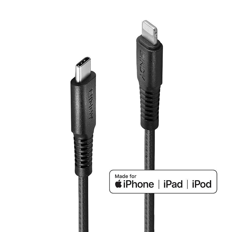 Lindy 31286 USB Cable C - Lightning 1M Black