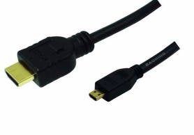 Logilink HDMI Cable / Microhdmi, 2M HDMI Type a Standard HDMI Type D (micro) Black — image 1