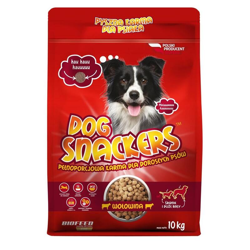 Biofeed Alimento Seco Perros Dog Snackers Adult Medium & Large Beef 10KG