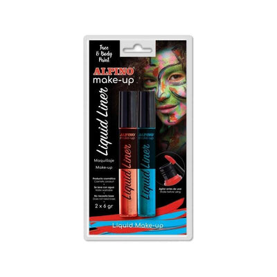 Alpino Make-up Liquid Liner Pack With 2 Botes Makeup Liquido With Aplicador - Se Lava With Water - Testado — image 1
