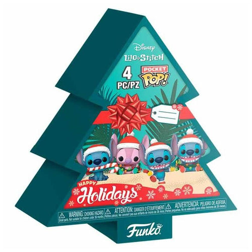 Tree Christmas With 4 Figuras Pocket Pop Disney Stitch — image 1