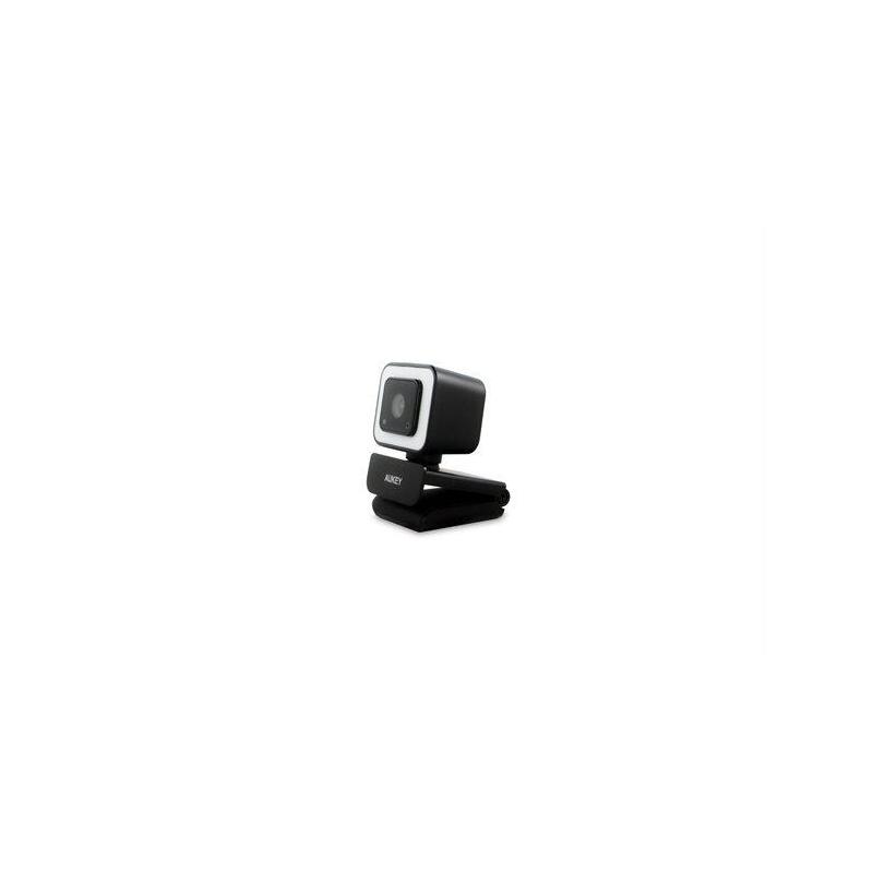 Aukey PC-LM6 Stream Series With Ring Light Full HD Webcam With 1/3-CMOS Sensor Black