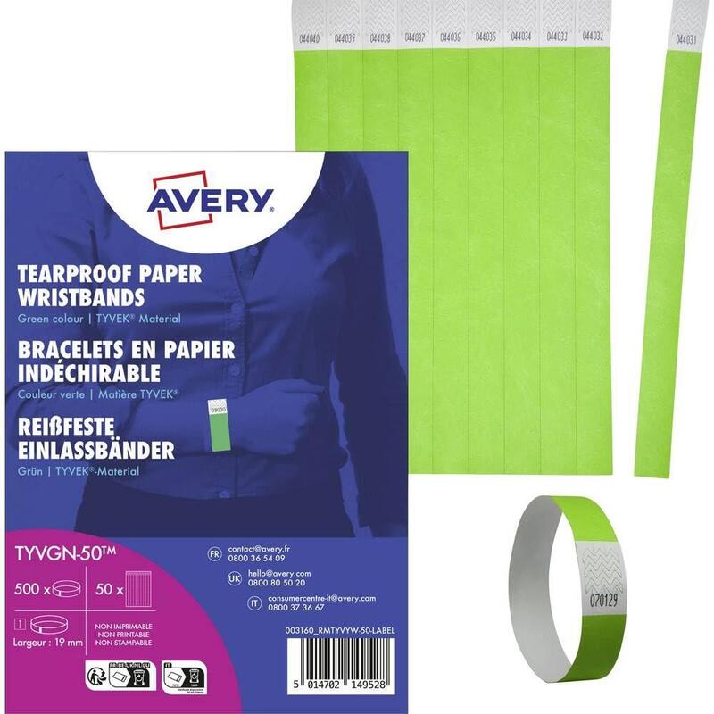 Avery Zweckform Eintrittsbänder Green 500 Ud.