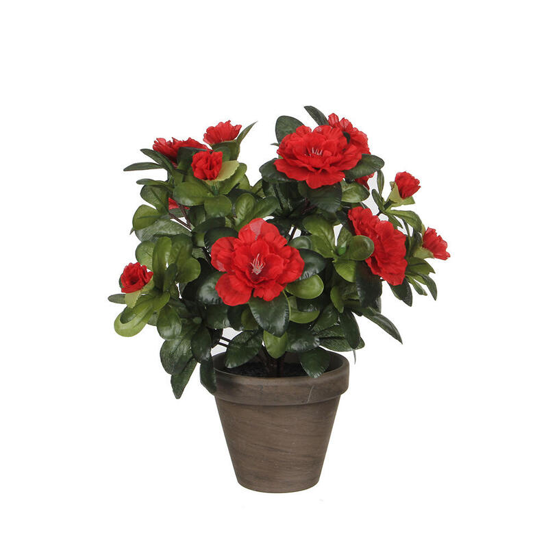 Azalea Artificial Red Tiesto Grey Ø11,5X27CM