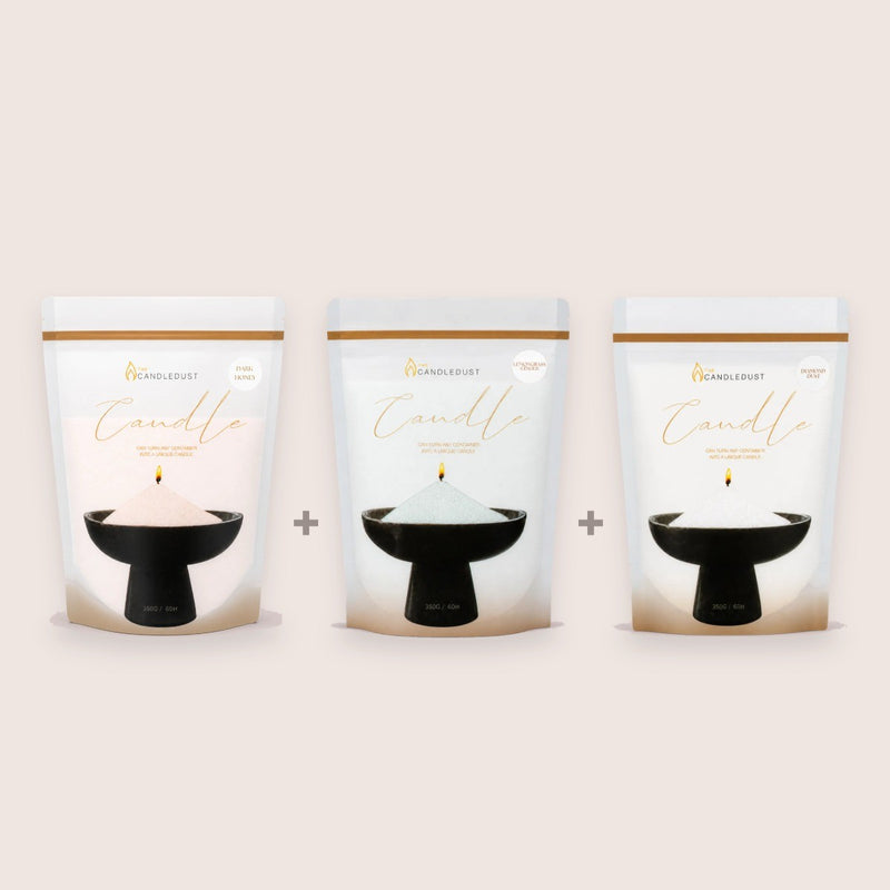 B Refill Trio, Dark Honey, Lemongrass Ginger, Diamond Dust, 3 × 350g