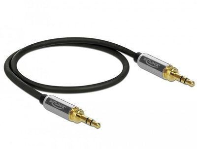 Delock Cable Stereo 3,5MM, 3 Pines Male a Male With Adapter Screw 0,5M — image 1